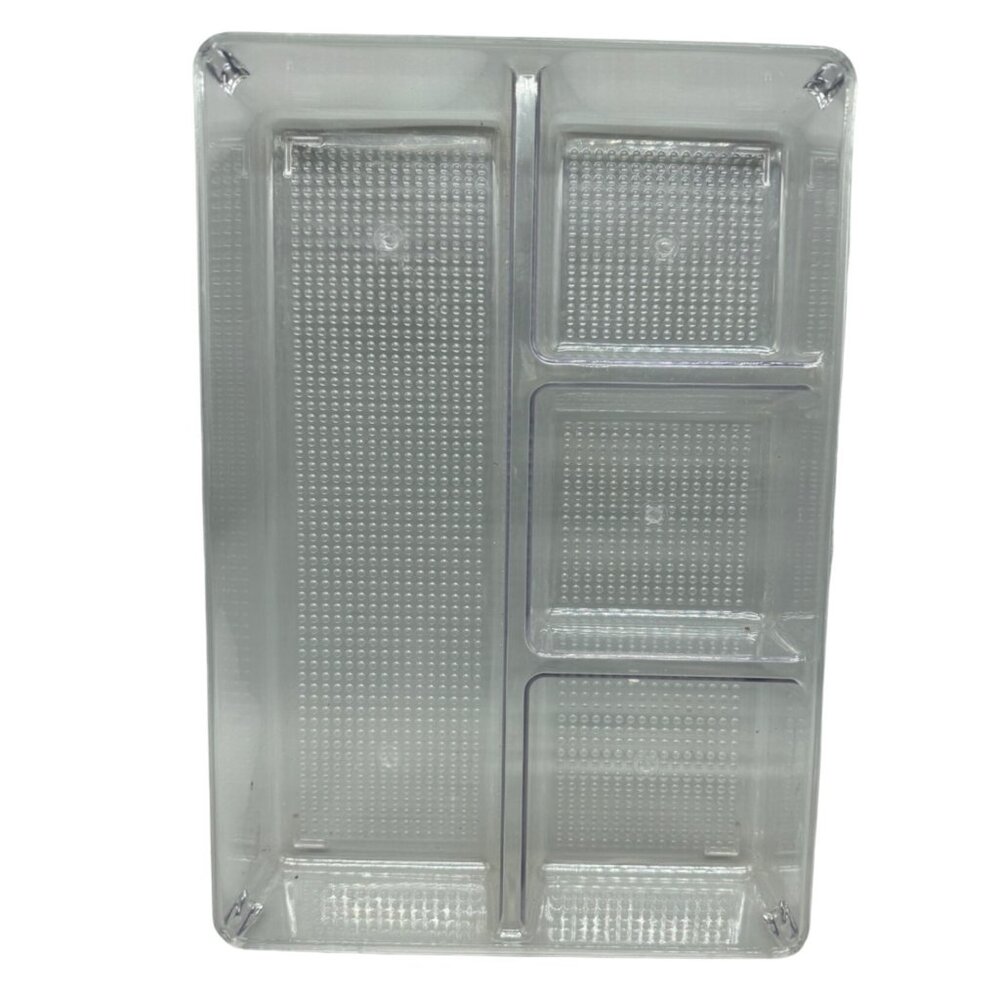 Clear Acrylic Stackable Desk Organizer With 4 Compartments 13x9" READ